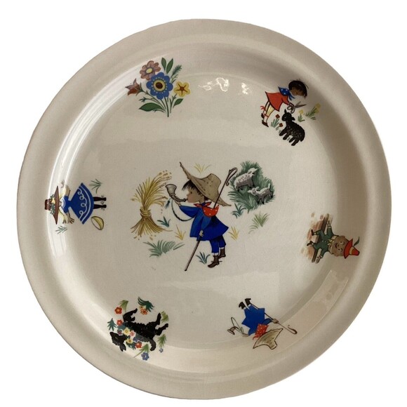 “Little Boy Blue” Arklow of Ireland 4 Pc Dish Set Vintage Child’s Set Erin Stone - Picture 4 of 16